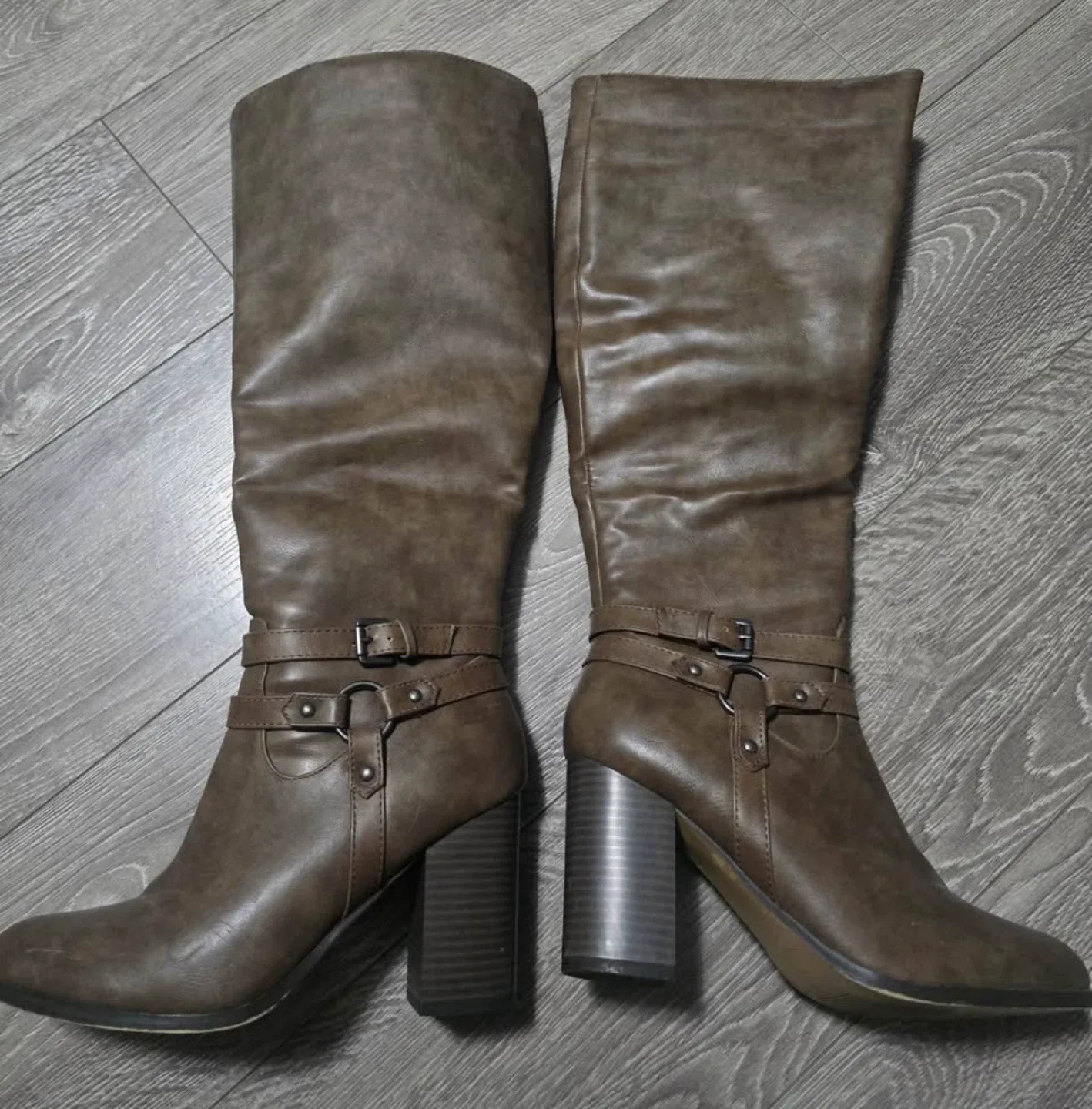 Knee High Boots, Size 9 Brown image indicator(2)