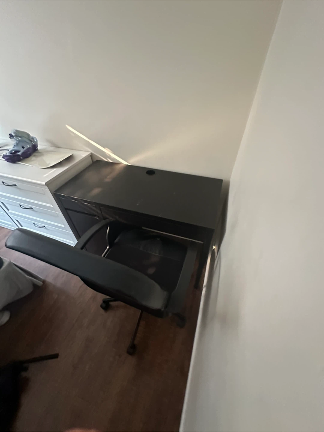 Black Desk and Office Chair Set - photo 5