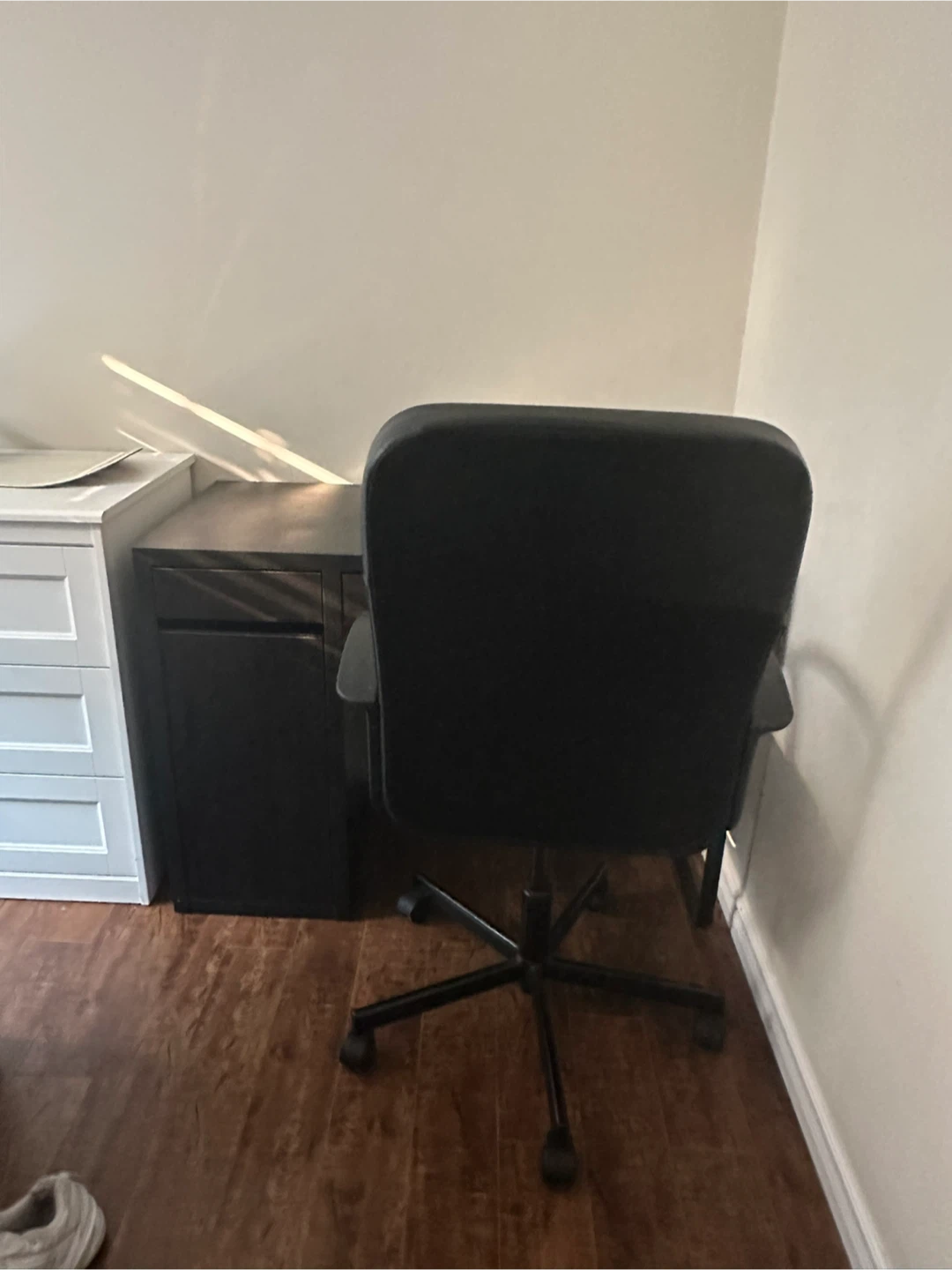 Black Desk and Office Chair Set - photo 3