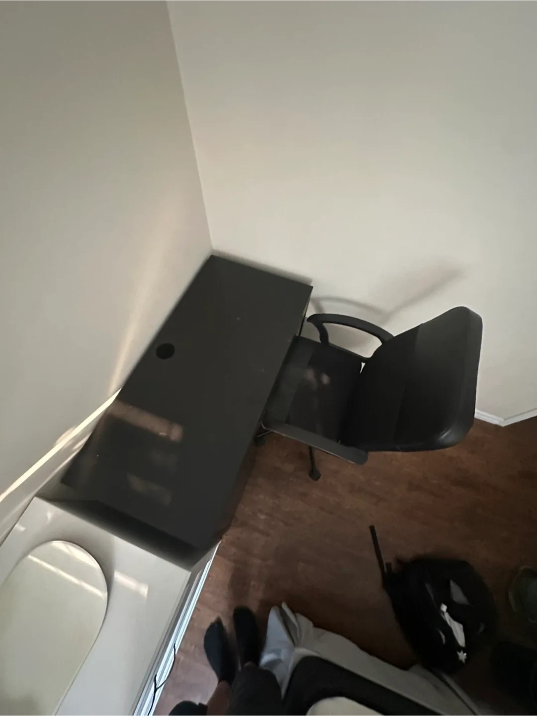 Black Desk and Office Chair Set thumbnail
