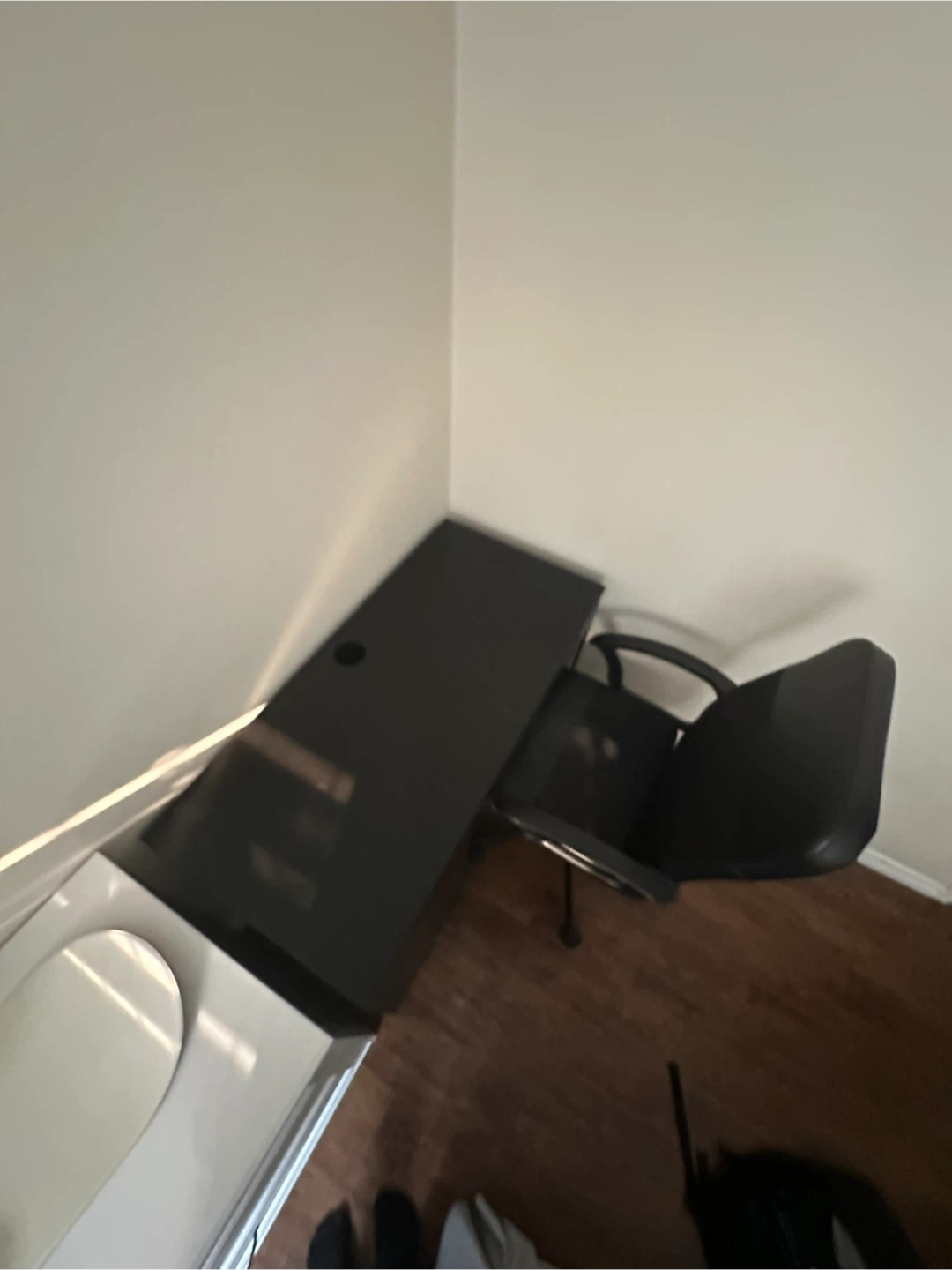 Black Desk and Office Chair Set - photo 2