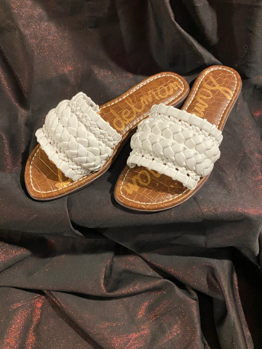 Sam Edelman White Braided Sandals - Size 8.5