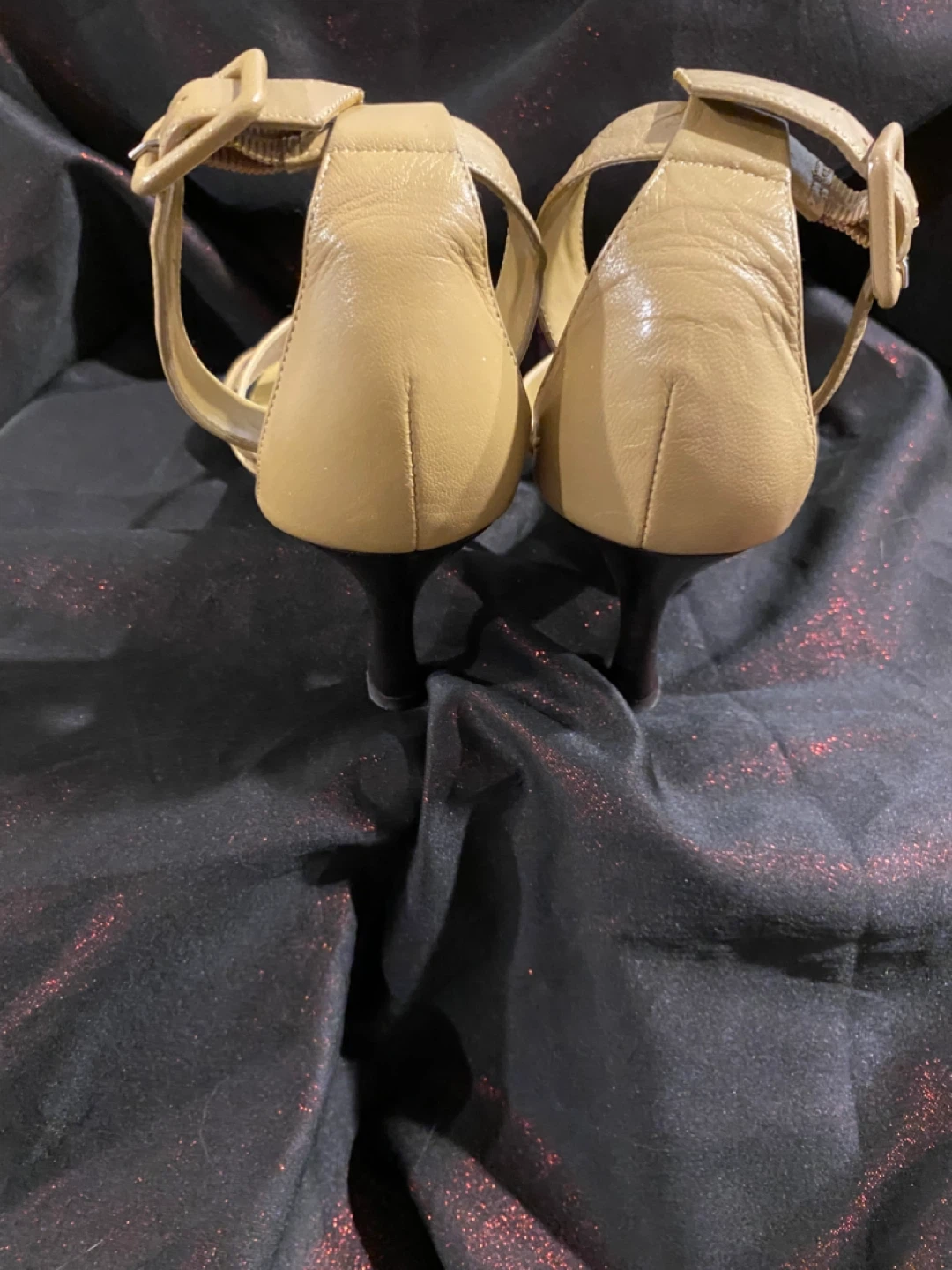 Impo Beige Leather Heeled Sandals - Size 8.5 - photo 4