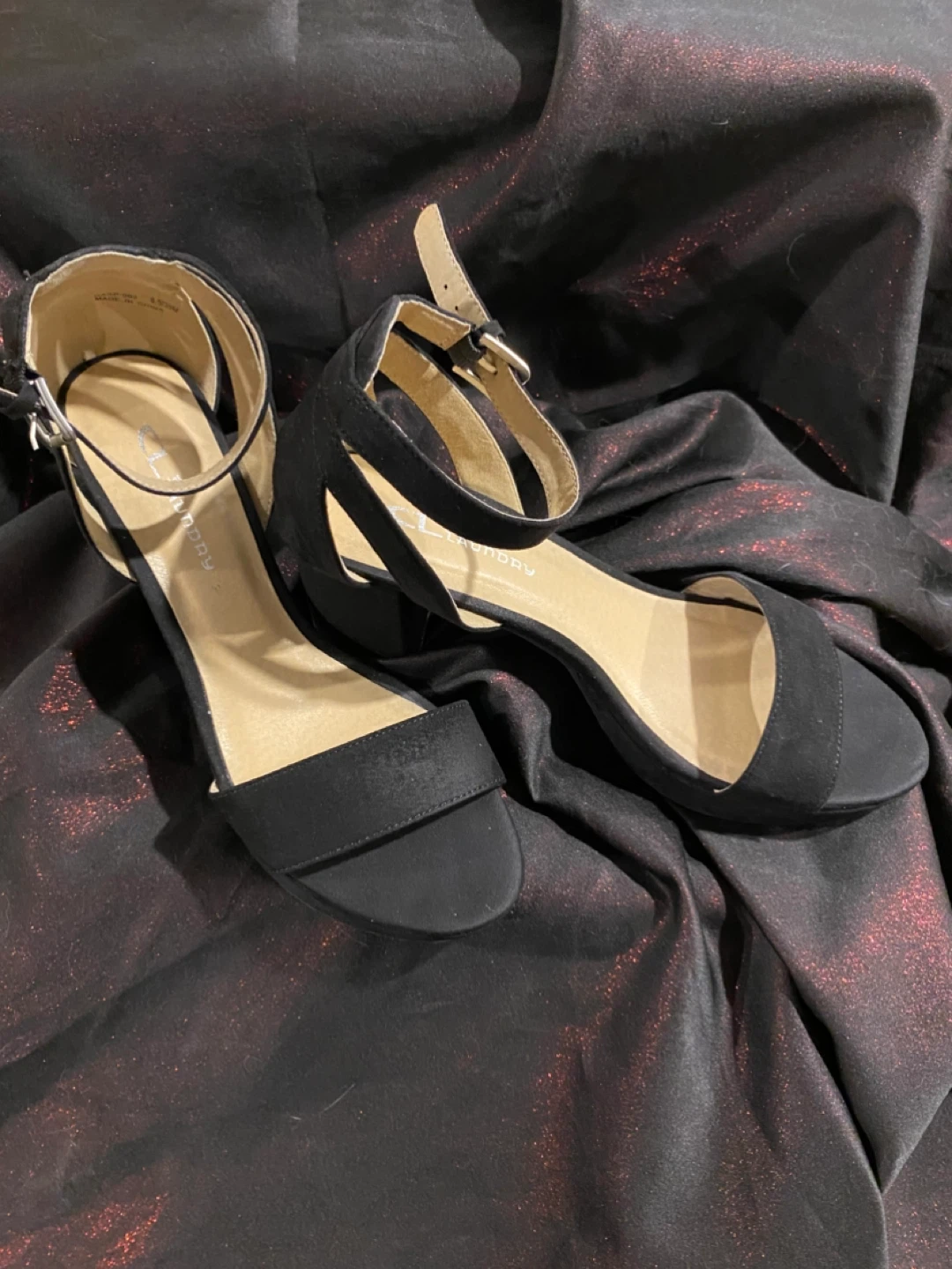 C Laundry Black  Suede Sandals - photo 2