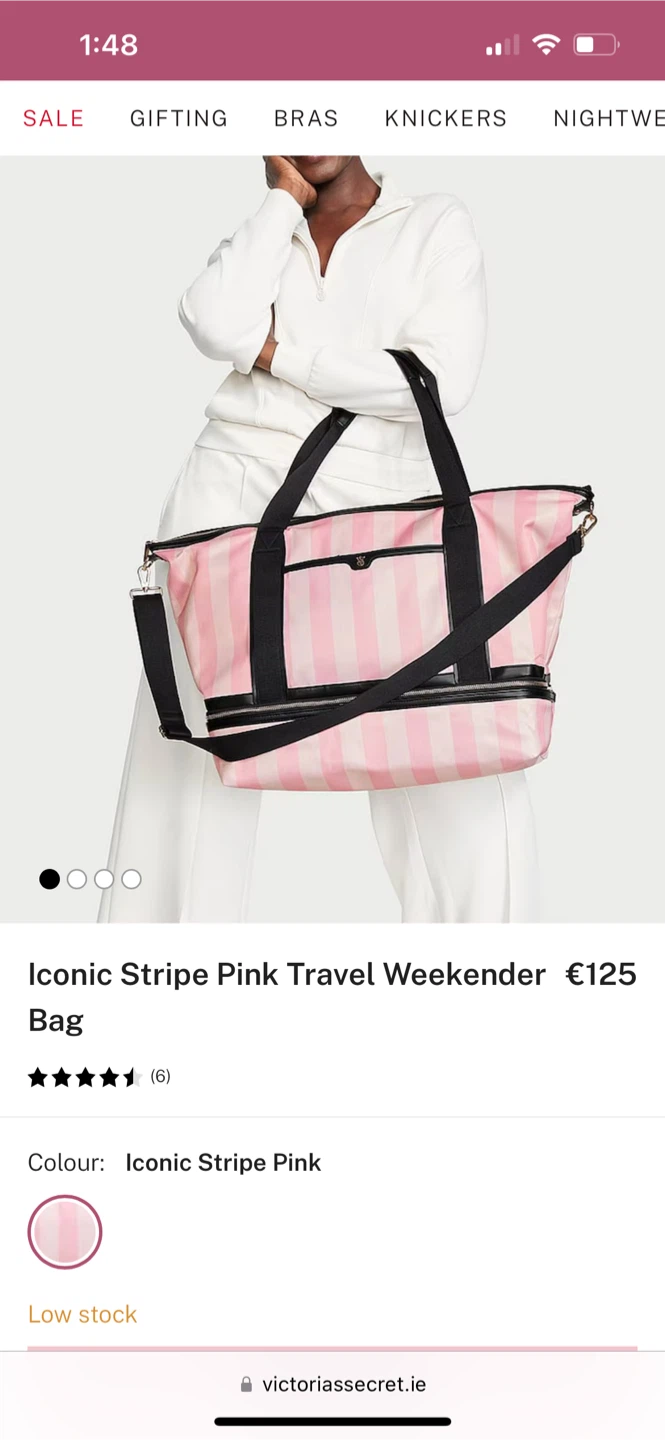 Victoria's Secret Pink Stripe Weekender Bag - photo 4