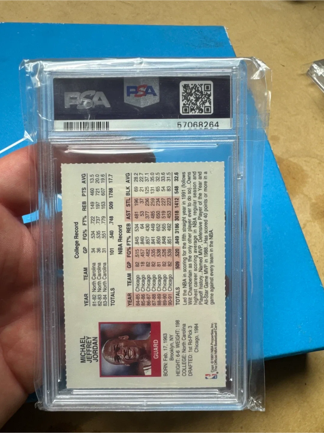 1991 Michael Jordan Hoops Team Night PSA 8 NM-MT image indicator(2)