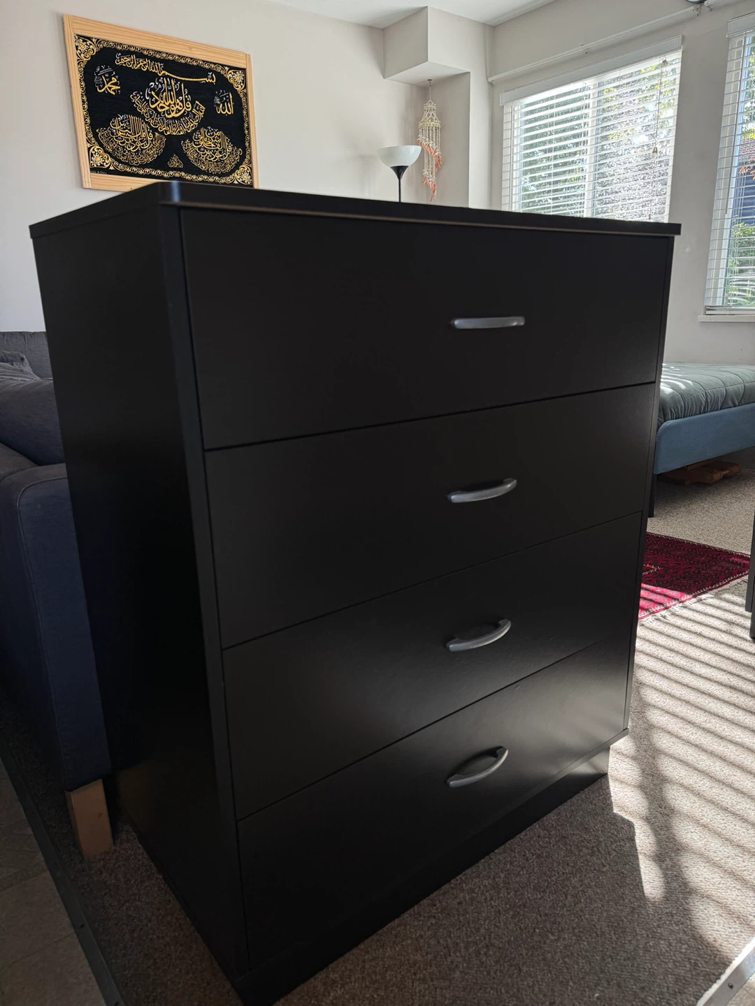 Black 4-Drawer Dresser