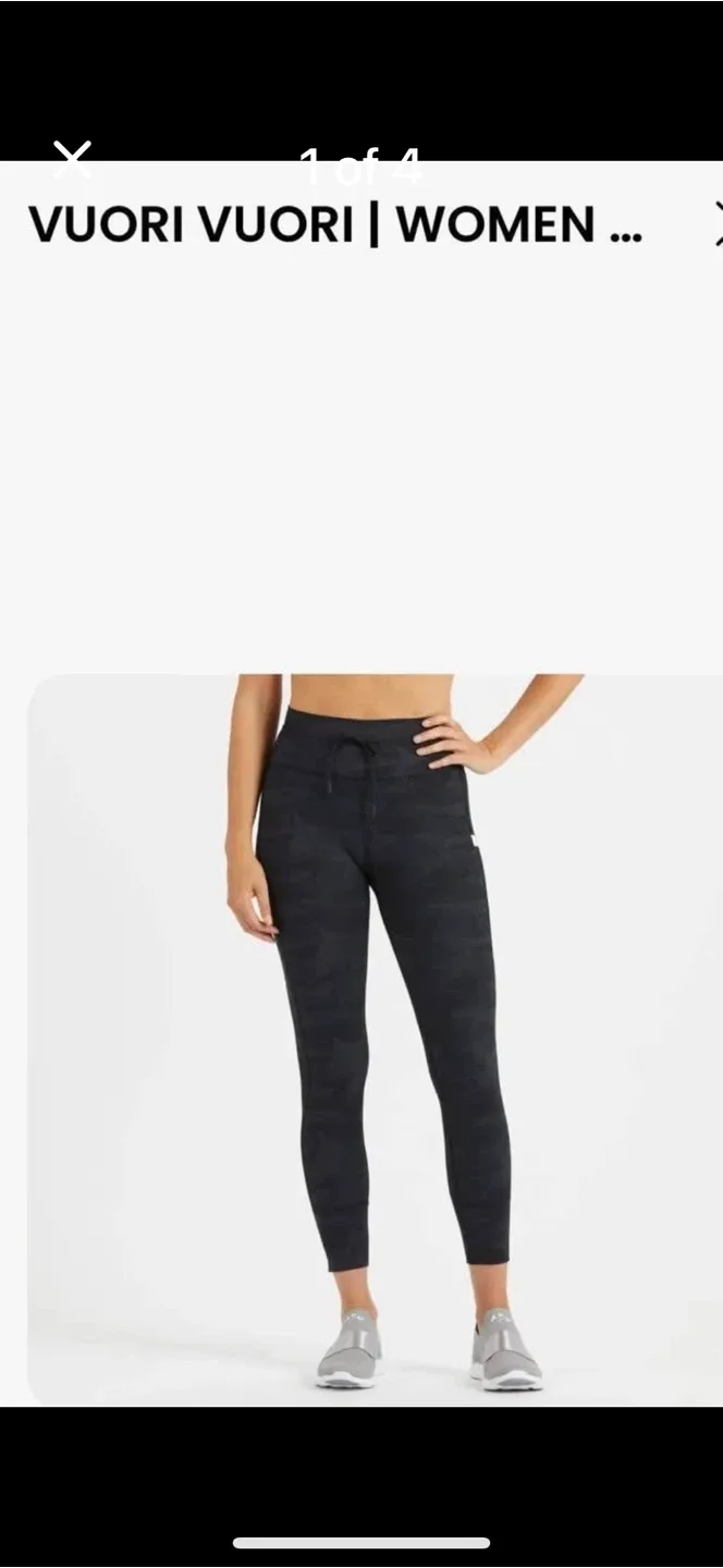 Vuori Women's Performance Jogger Black Camo Sz M