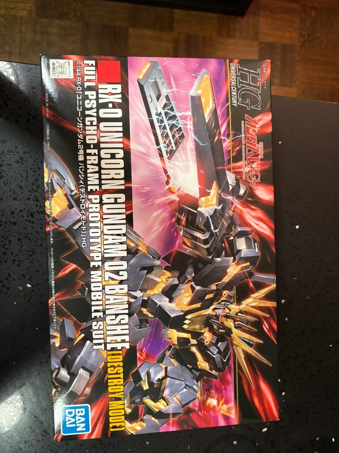Bandai HG 1/144 RX-0 Unicorn Gundam 02 Banshee Model Kit thumbnail