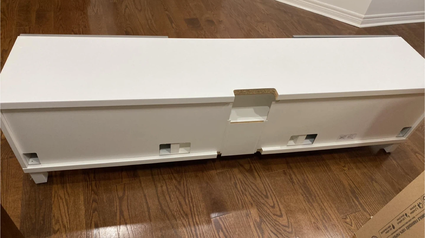 White & Grey TV Stand - photo 5