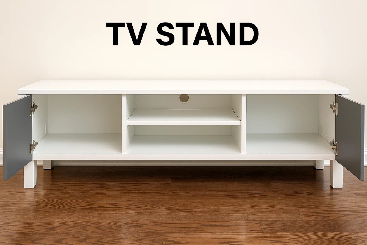 White & Grey TV Stand - photo 2