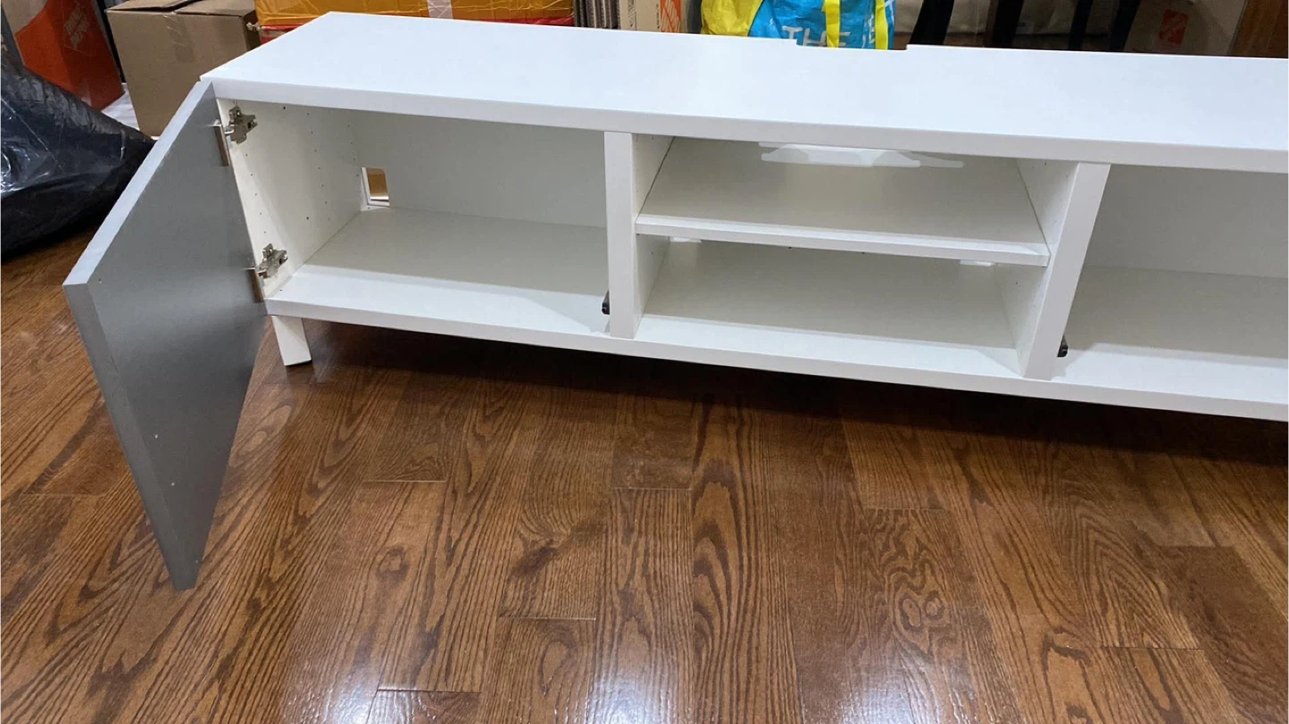 White & Grey TV Stand - photo 4
