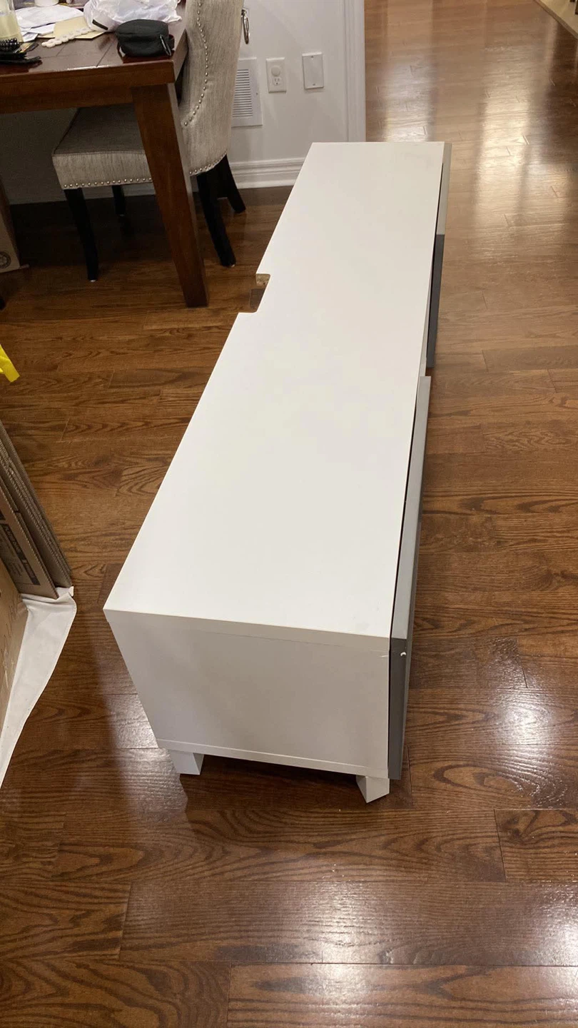 White & Grey TV Stand - photo 3