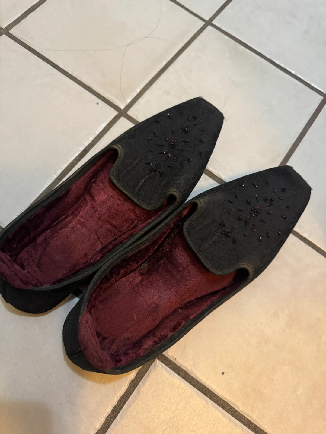 Black Velvet Slip-On Loafers - photo 3