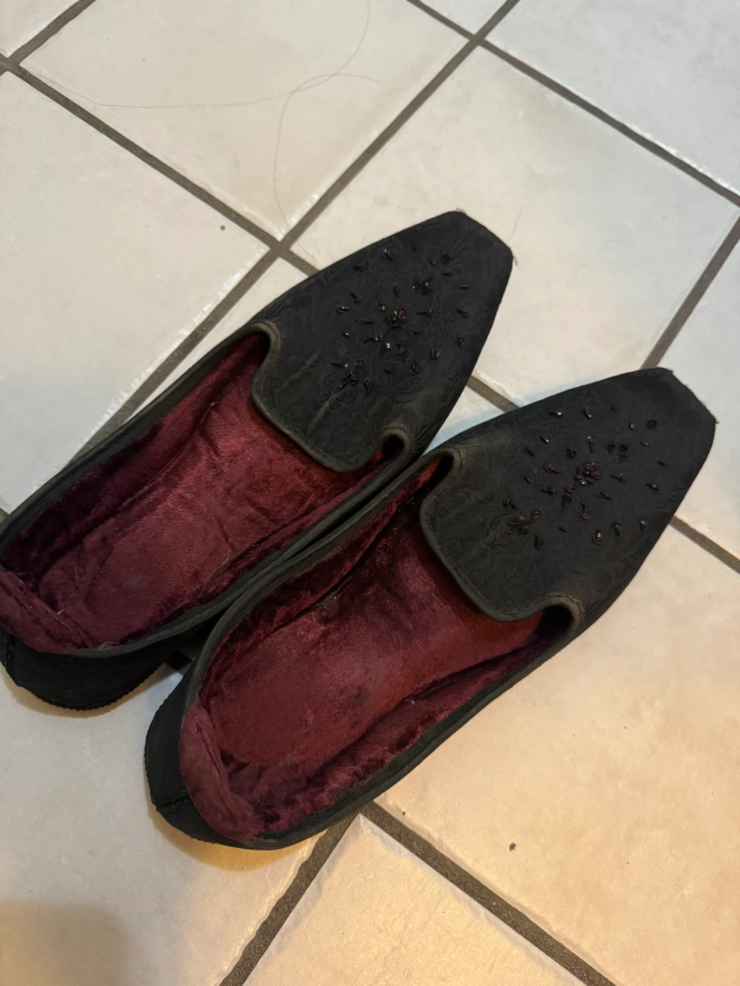 Black Velvet Slip-On Loafers - photo 2