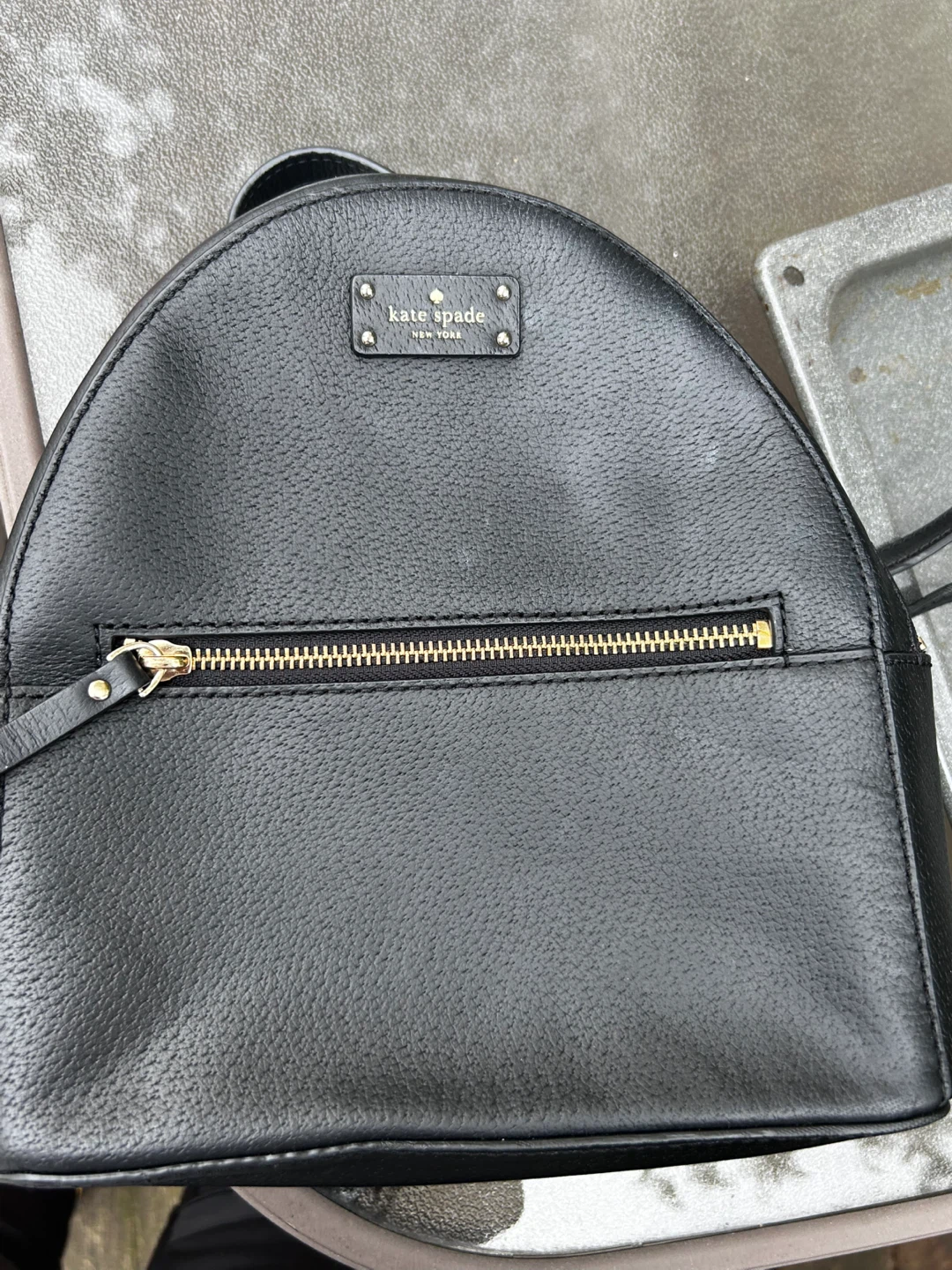 Kate Spade Black Leather Backpack