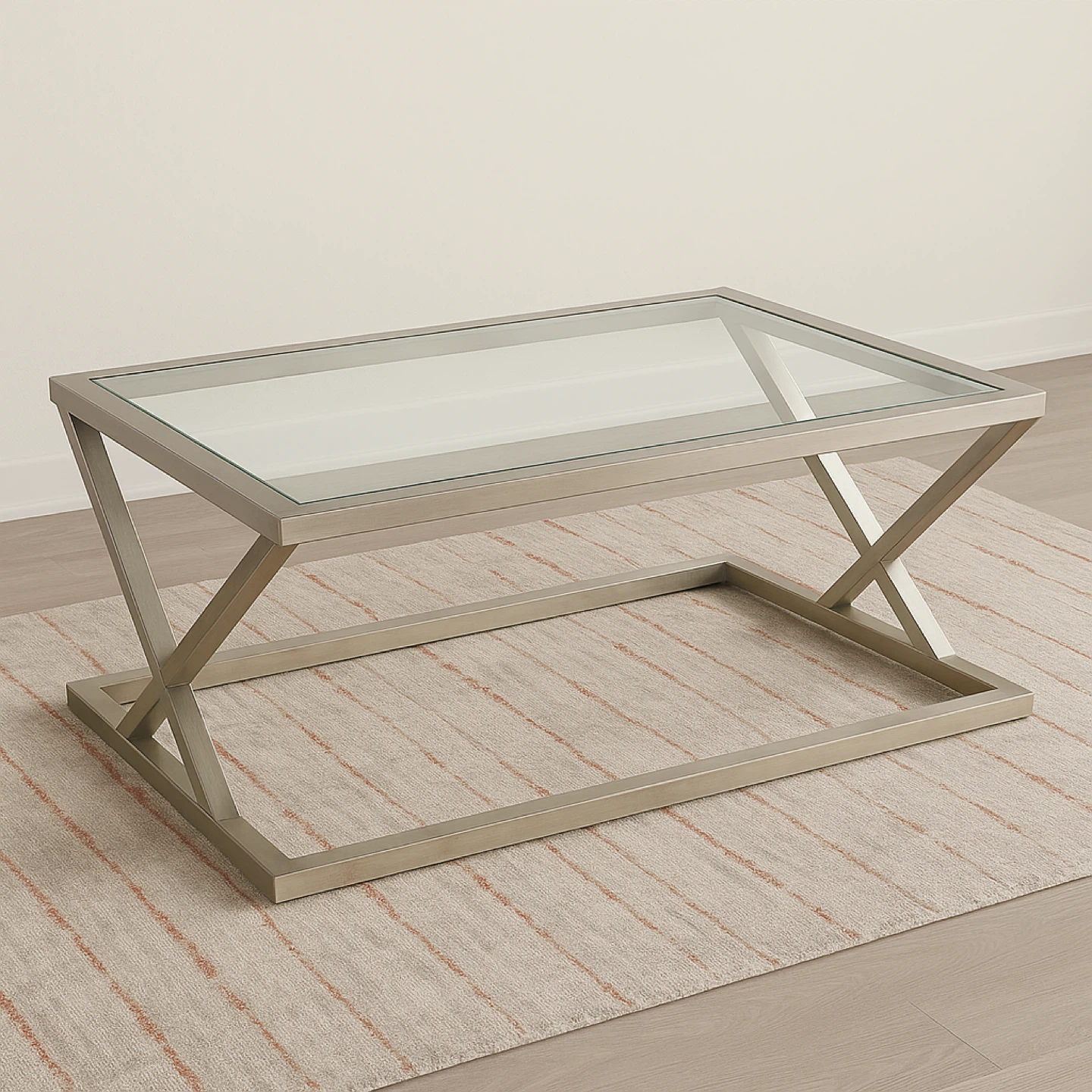 Glass & Metal Coffee Table