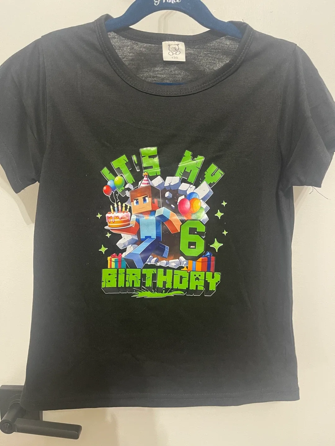 5/6 Minecraft ‘6th’ birthday t-shirt thumbnail