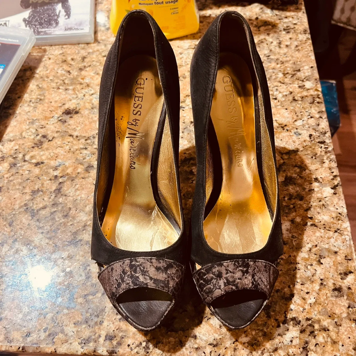 Guess by Marciano Black Heels, Size 8 thumbnail