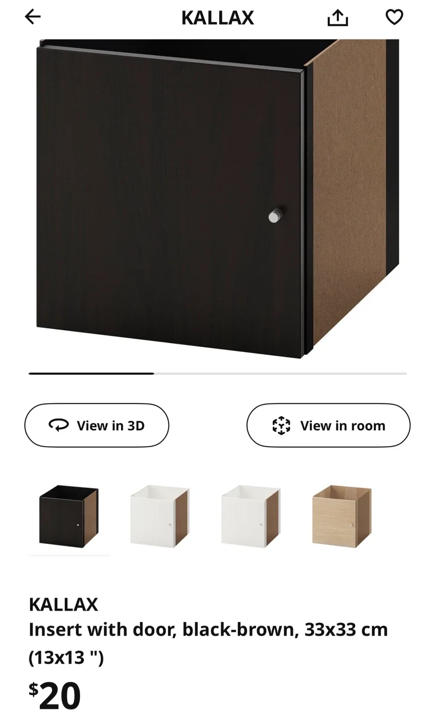 IKEA Kallax Black Drawers and door Insert image indicator(5)