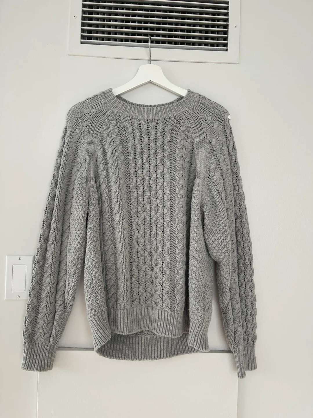 Roots Sporting Goods Grey Cable Knit Sweater - M/M thumbnail