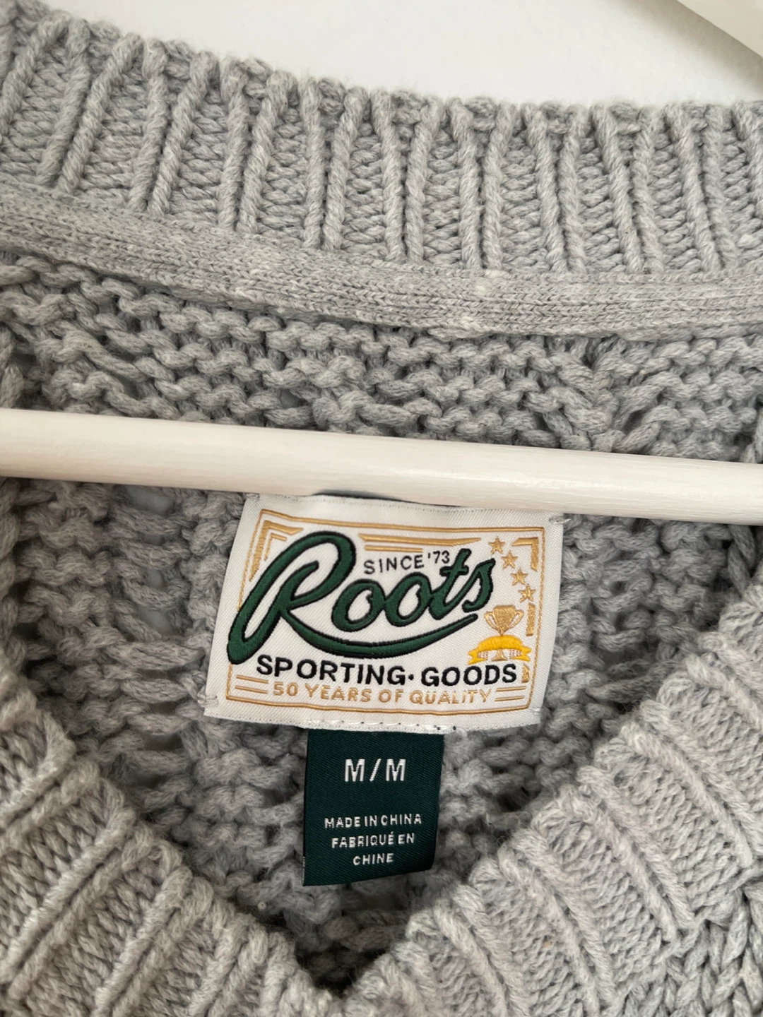 Roots Sporting Goods Grey Cable Knit Sweater - M/M - photo 2