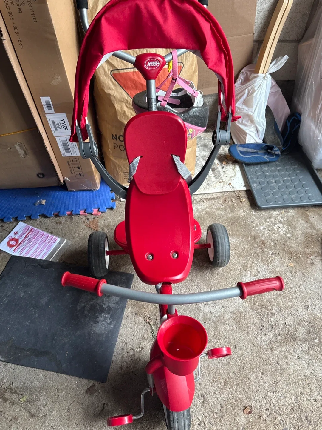 Radio Flyer Red Tricycle with Helmet