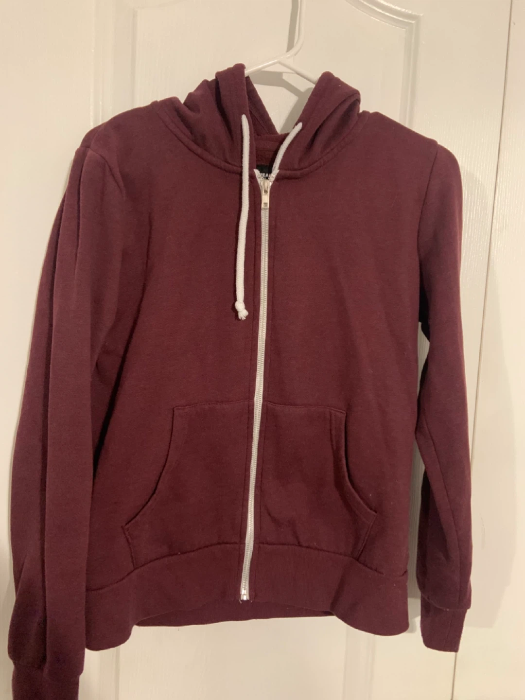 Burgundy Zip-Up Hoodie