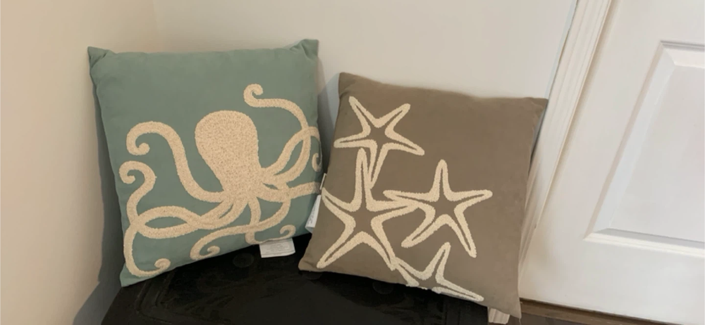 Octopus & Starfish Throw Pillows - Set of 2 - photo 3