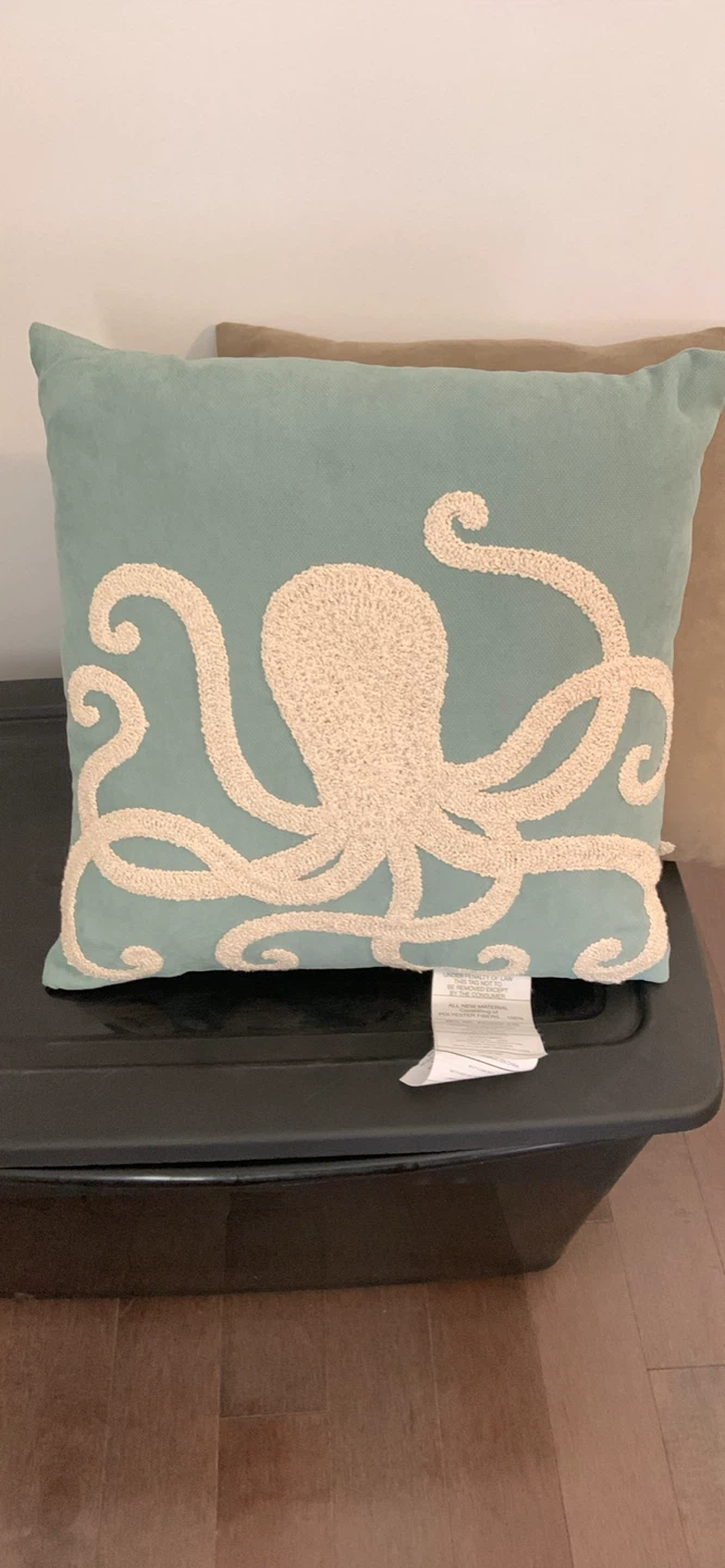 Octopus & Starfish Throw Pillows - Set of 2