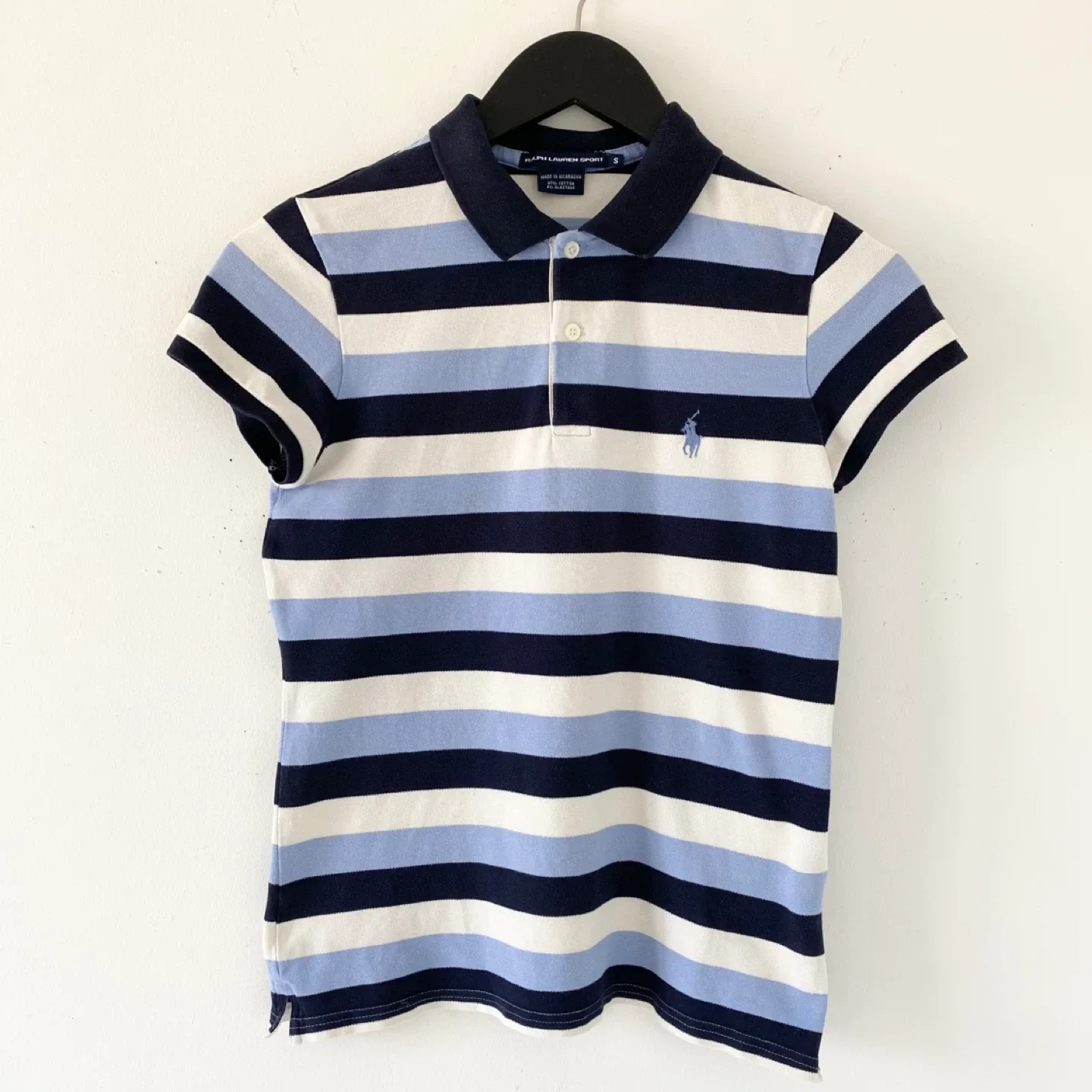 90's Ralph Lauren Sport Striped Polo Shirt thumbnail