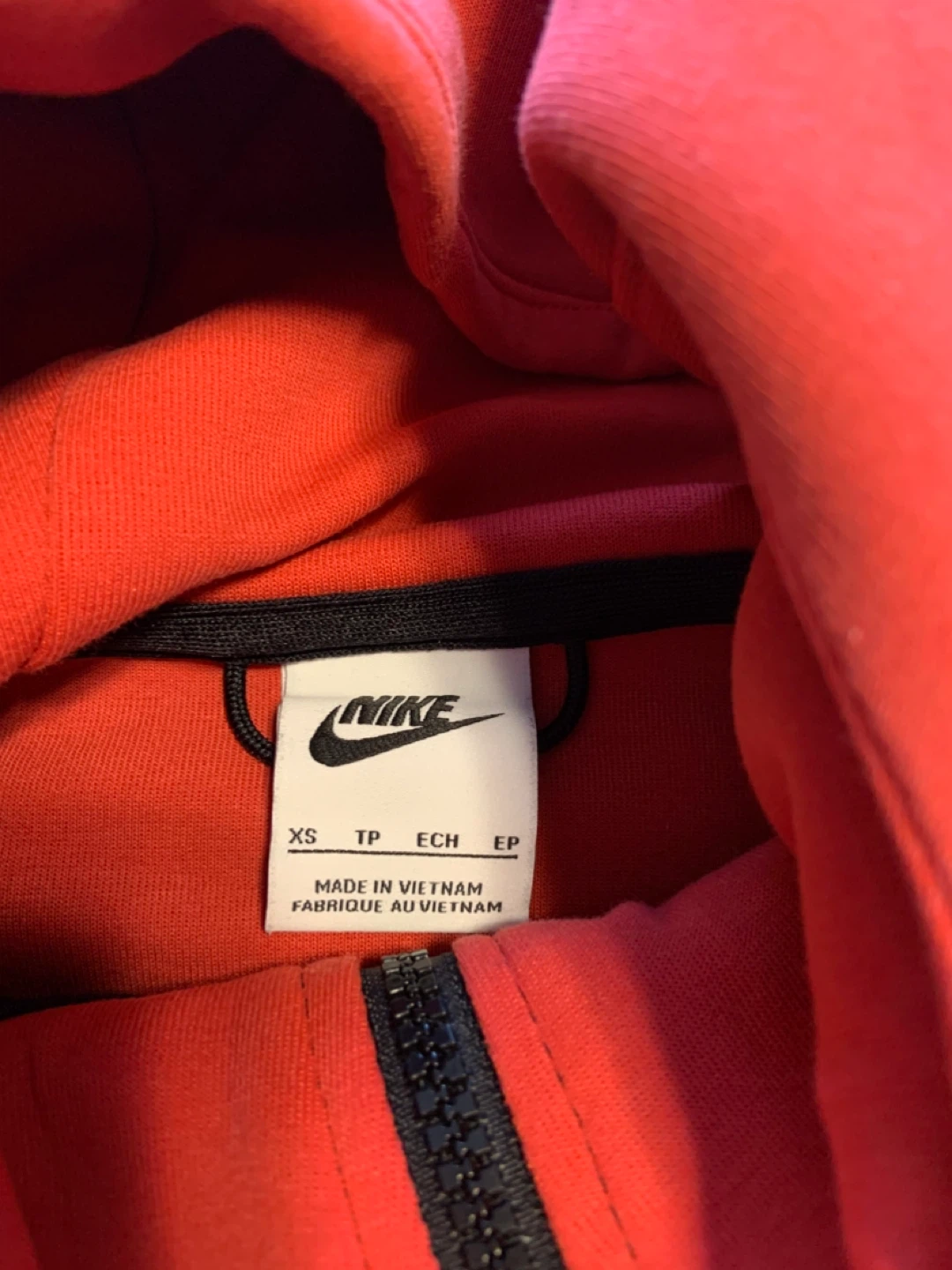 Nike Tech Fleece Hoodie - XS - Red - photo 2
