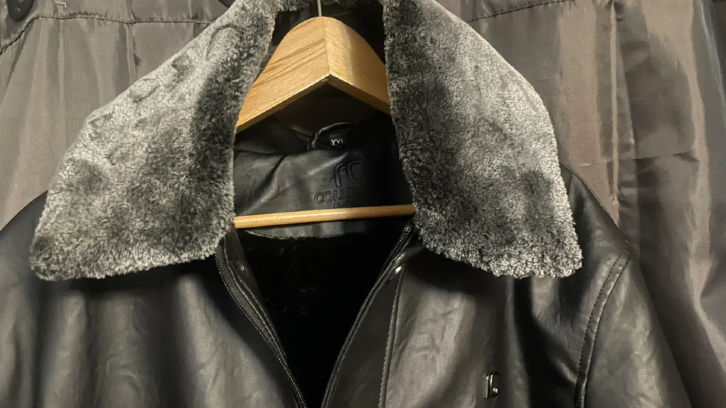 RJ Collection Black Faux Leather Jacket for only $299 image indicator(3)