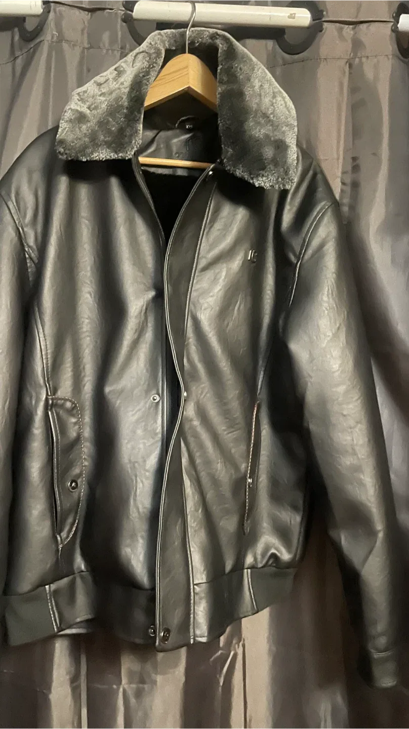 RJ Collection Black Faux Leather Jacket for only $299 image indicator(2)