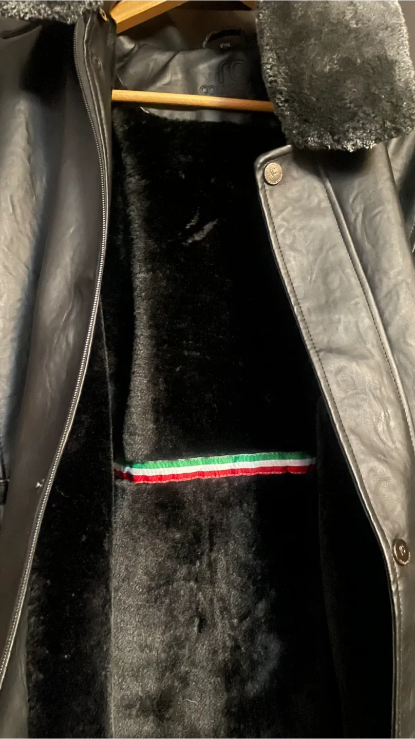 RJ Collection Black Faux Leather Jacket for only $299 image indicator(4)