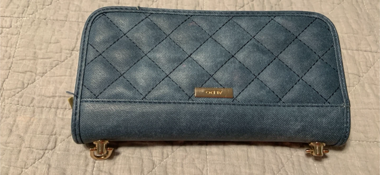 ALDO Quilted Blue Wallet - photo 2