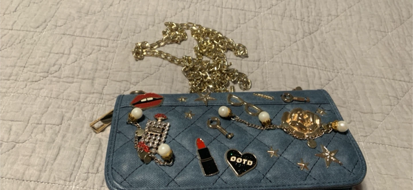 ALDO Quilted Blue Wallet