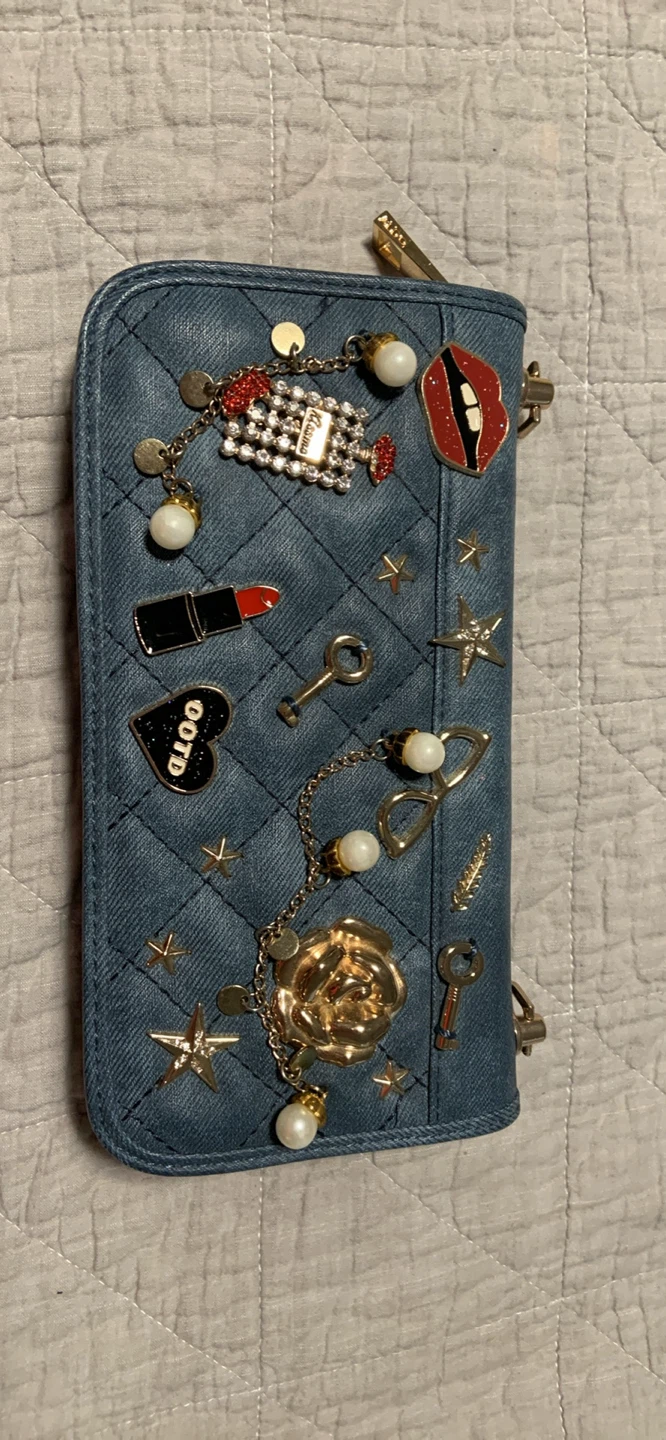 ALDO Quilted Blue Wallet - photo 3