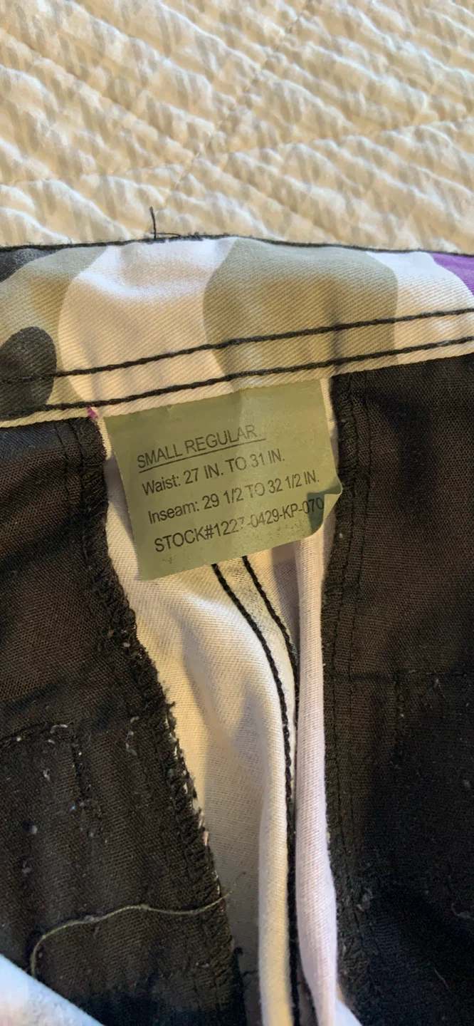 Purple Camo Cargo Pants - Small Regular - photo 4