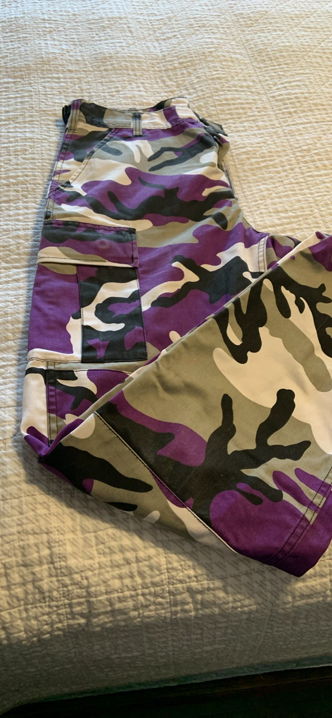 Purple Camo Cargo Pants - Small Regular - photo 2