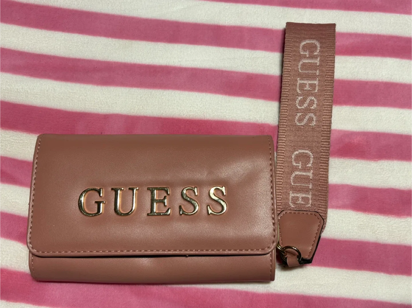 Guess Pink Wallet with Strap thumbnail