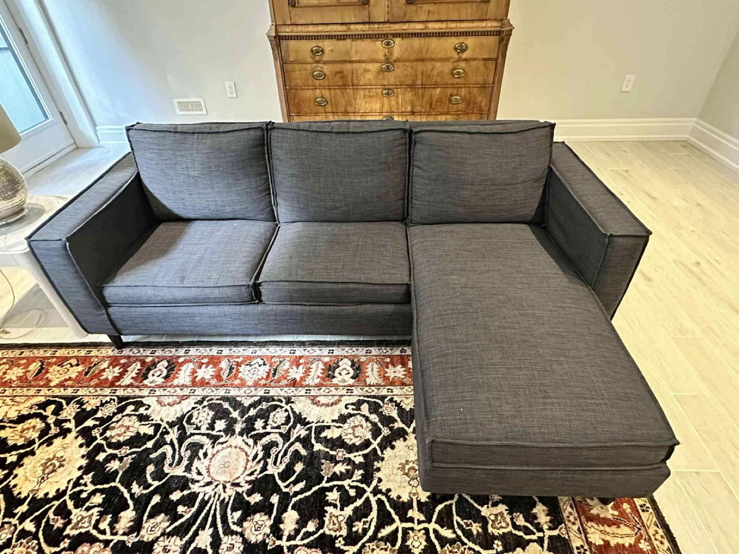 Grey Sectional Sofa with Chaise