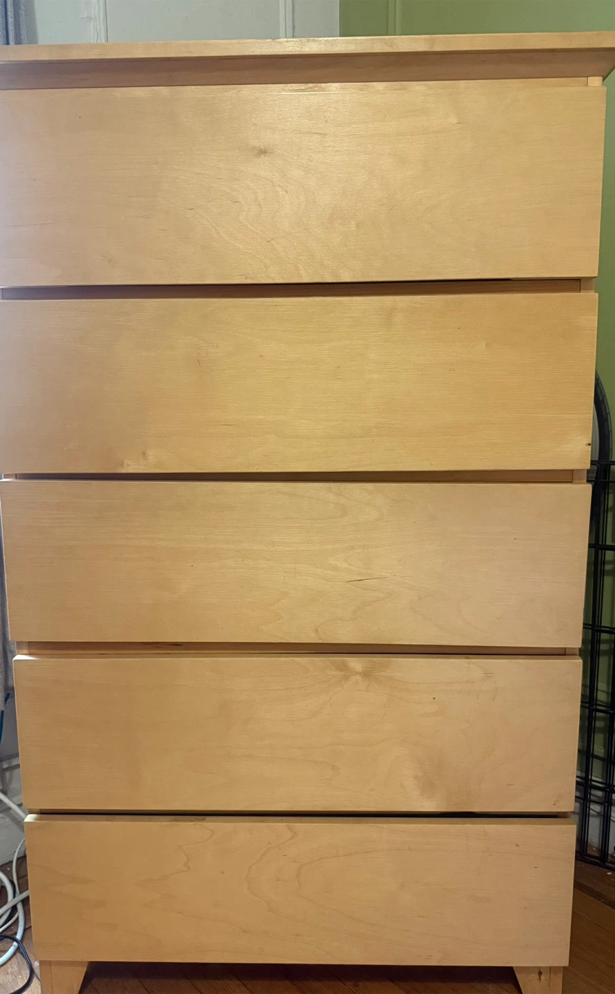 Tall Wooden 5-Drawer Dresser - photo 5