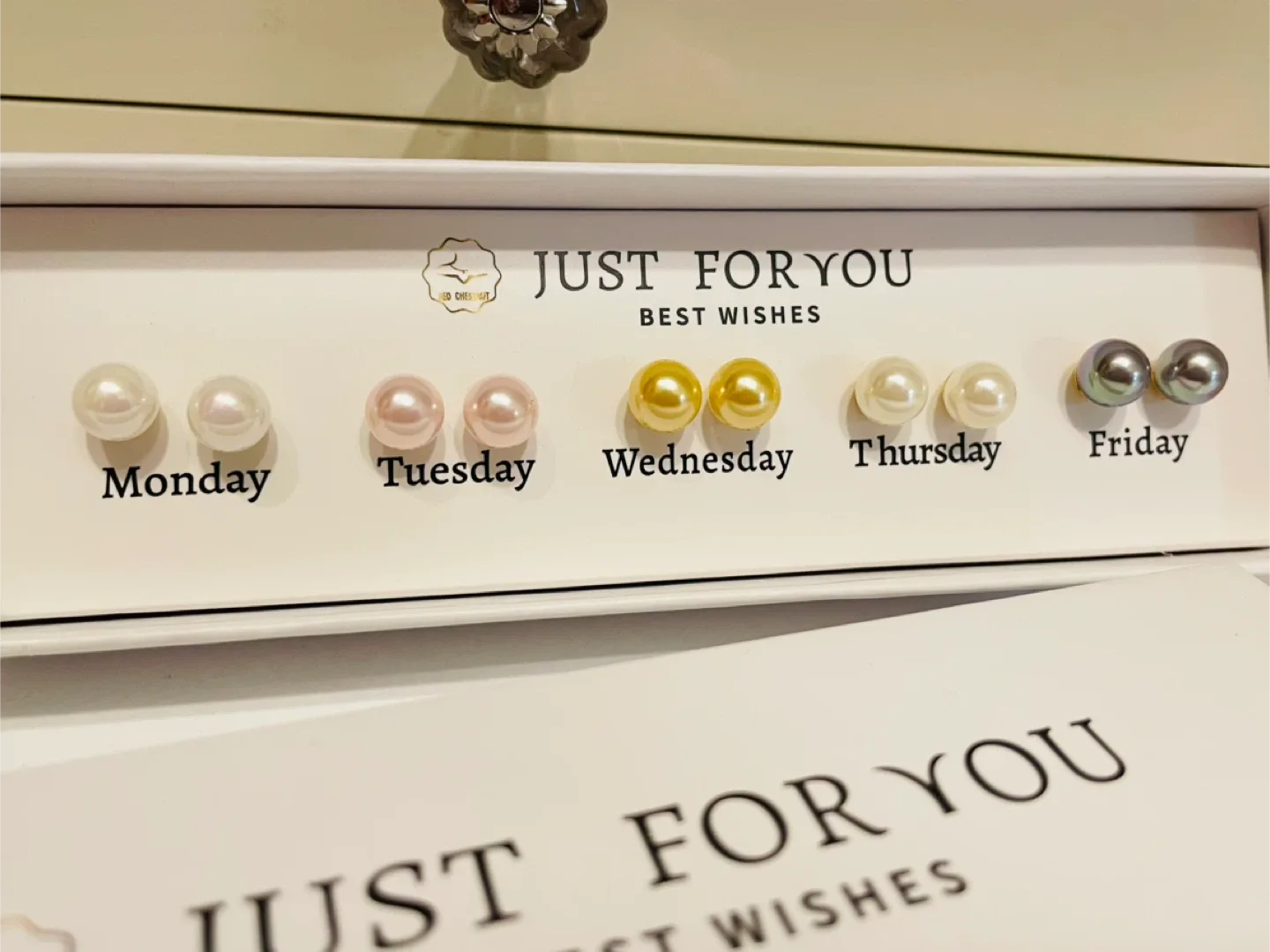 Just For You Best Wishes Pearl Earrings Set image indicator(2)