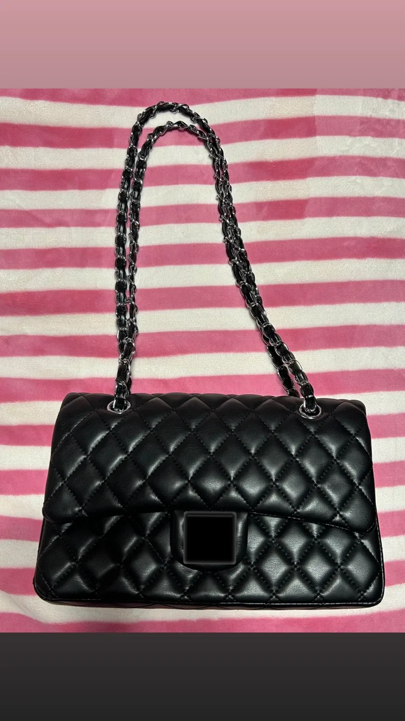 Black Quilted Shoulder Bag thumbnail