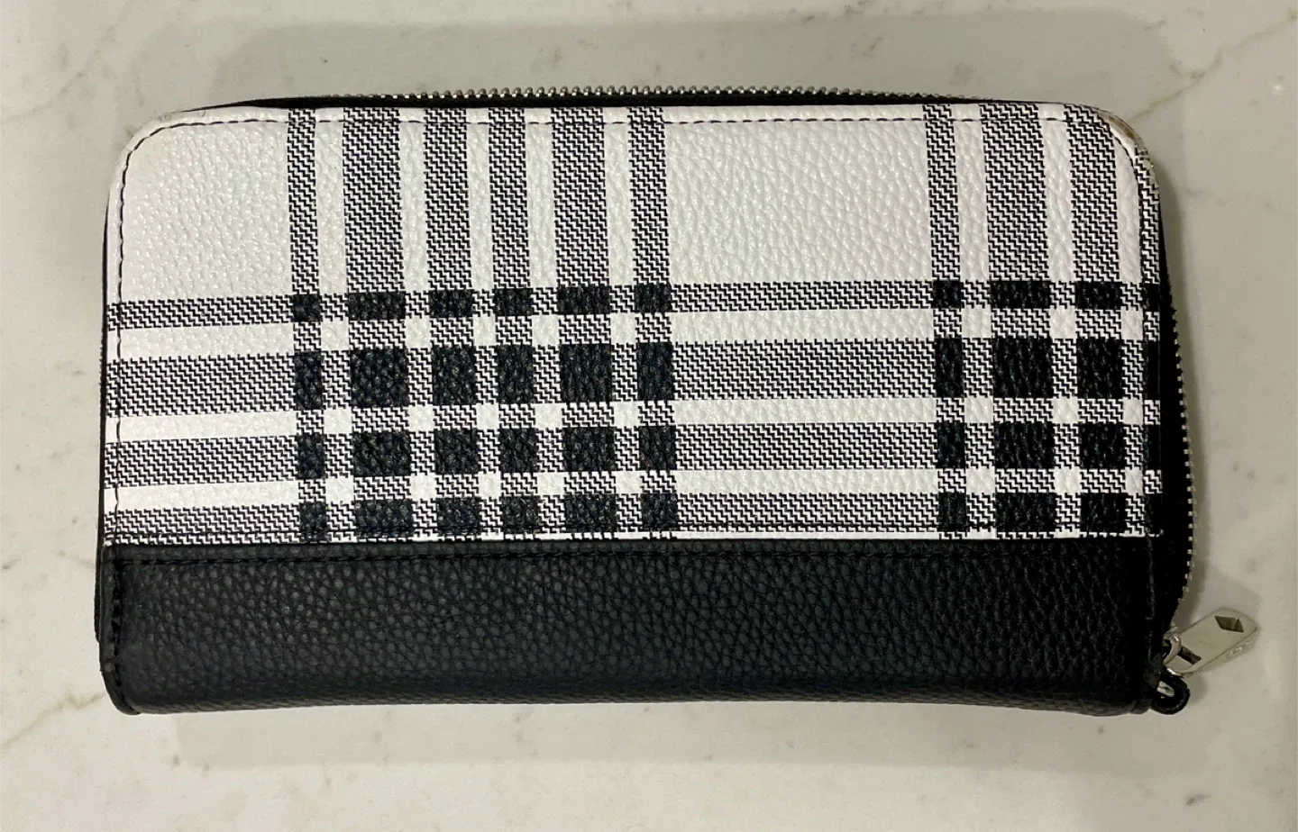 Thirty-One Black & White Plaid Wallet thumbnail