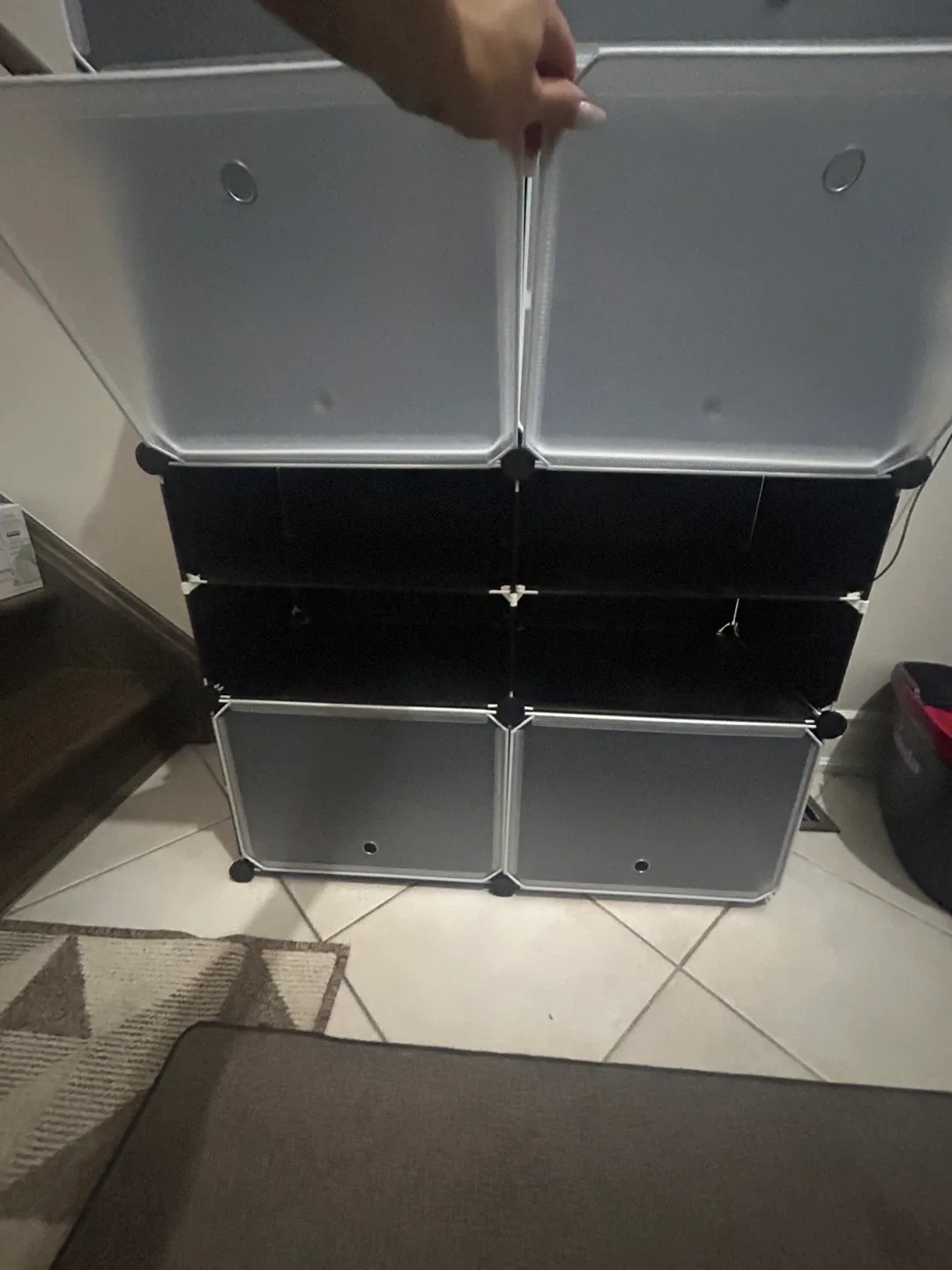 Black Modular Storage Cube Organizer image indicator(2)