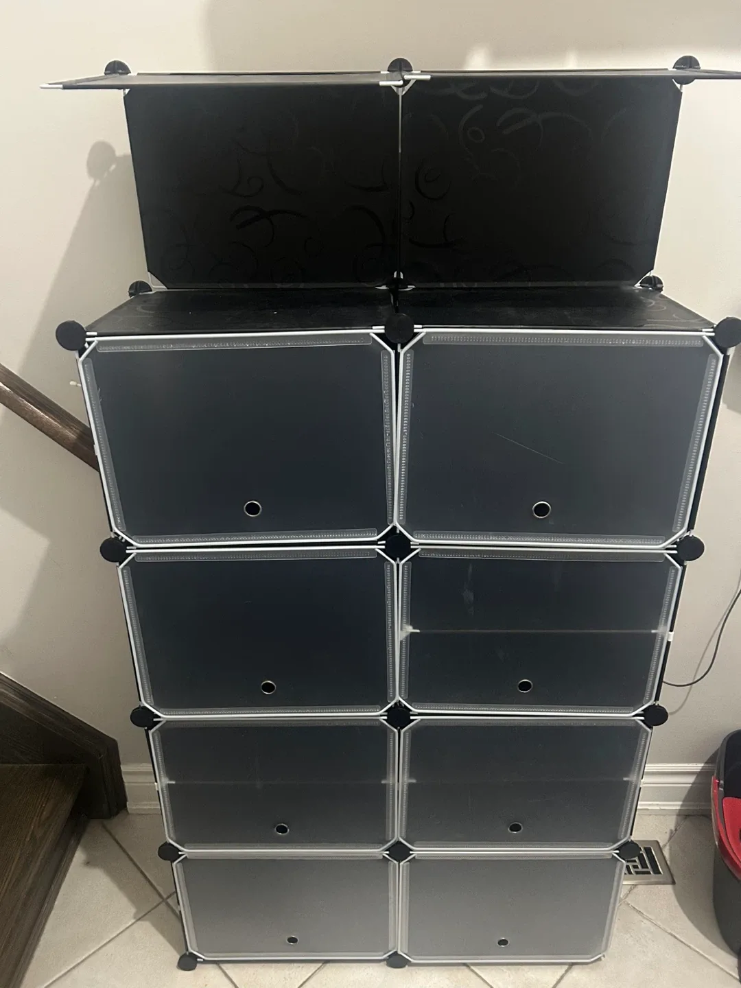 Black Modular Storage Cube Organizer image indicator(4)