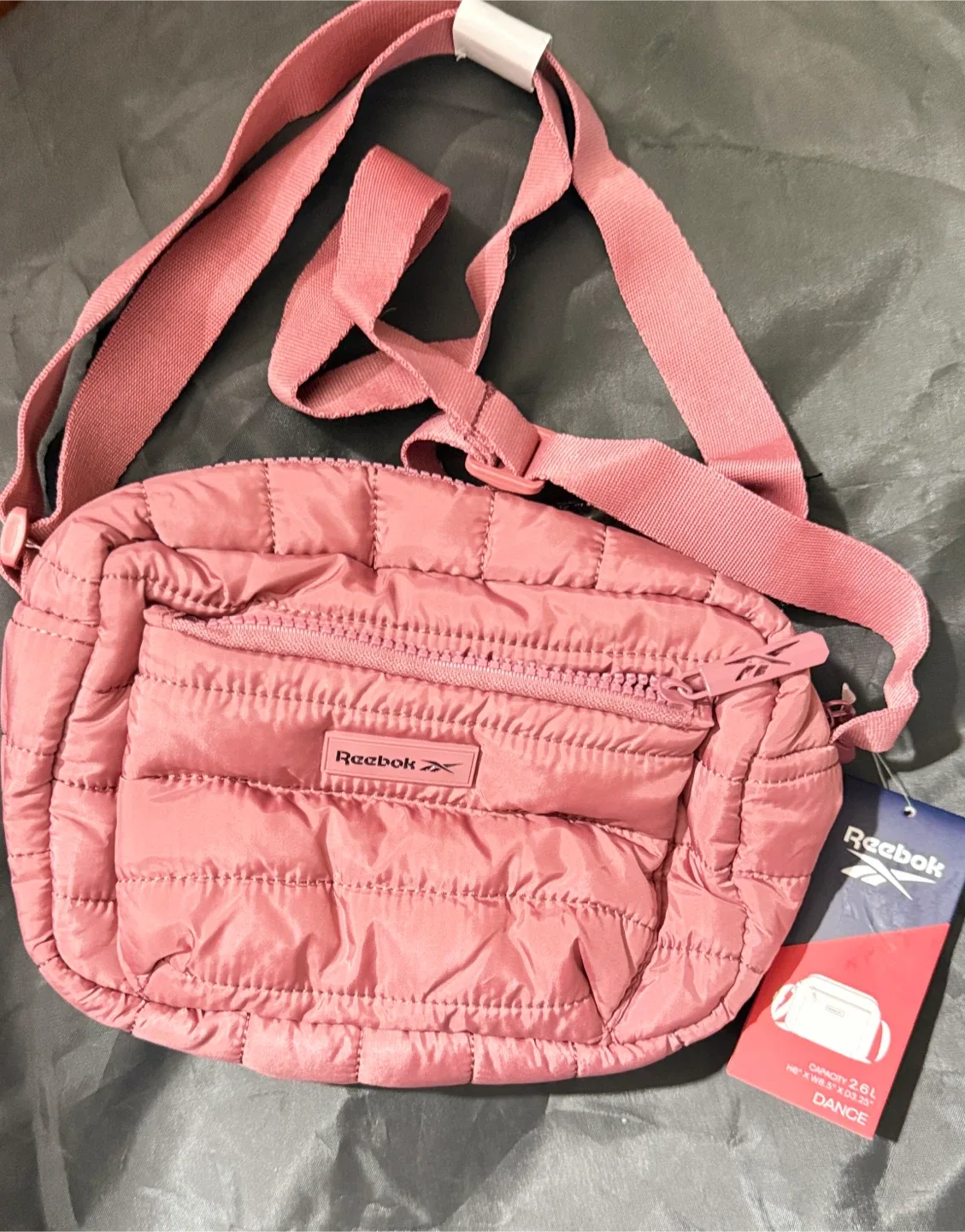 Reebok Pink Quilted Crossbody Bag - New! thumbnail