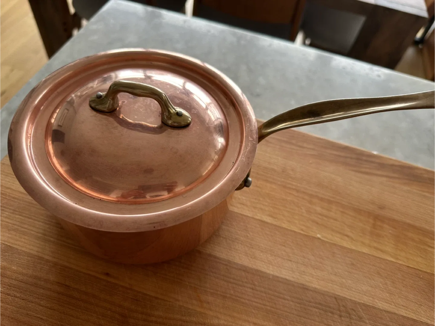 Mauviel M'150 2 quart  Copper Saucepan thumbnail